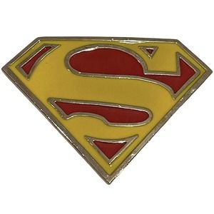 Metal Belt Buckle Superman DC Comics Gloss Triangle Yellow Red Gold